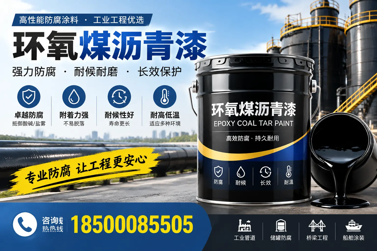 环氧煤沥青漆的施工方法与注意事项，确保在鹤岗顺利完成
